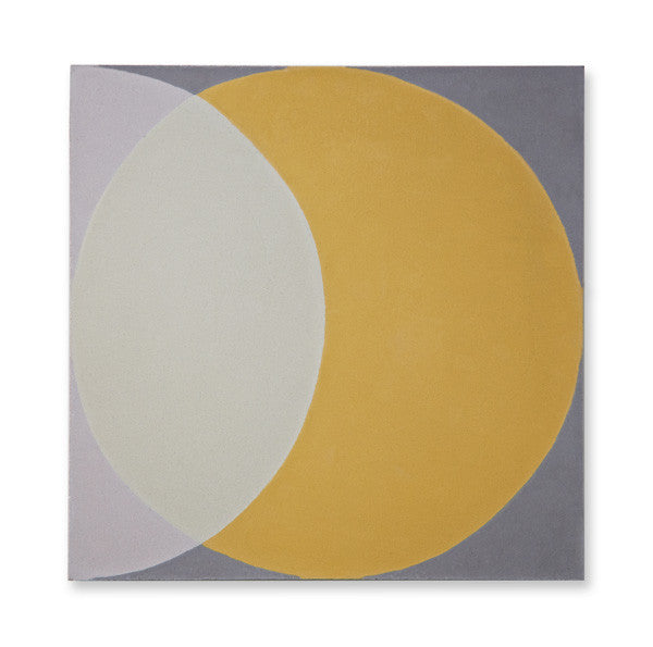 'Ellipse' yellow encaustic