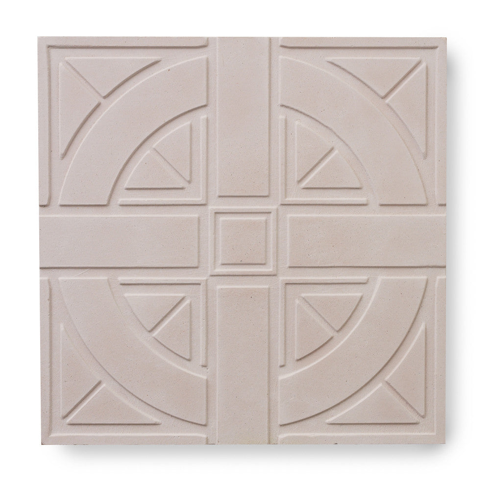 'London Roundel' Beige Pink - 3D Cement Tile (sample)