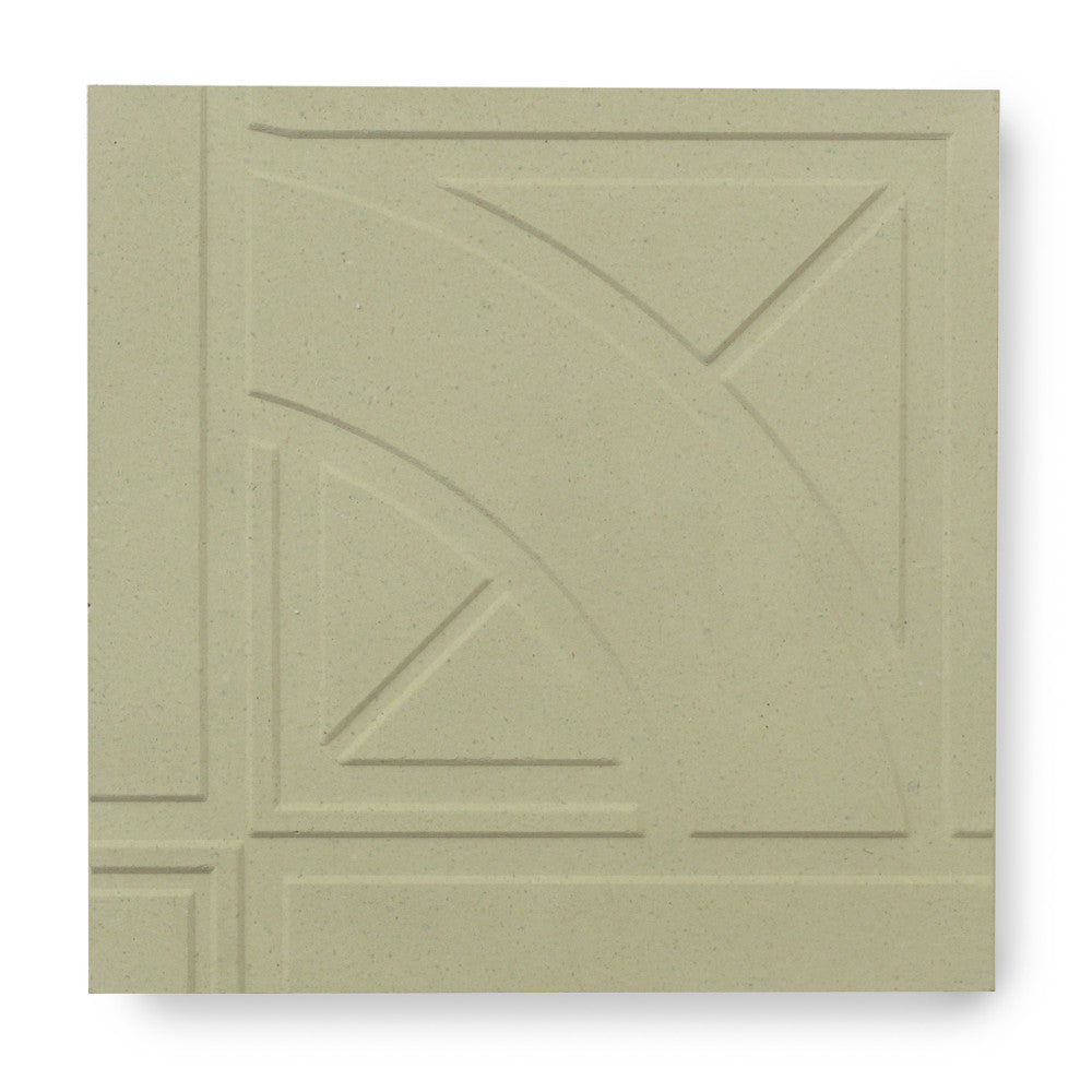 'Quarter Roundel' Mint - 3D Cement Tile (sample)