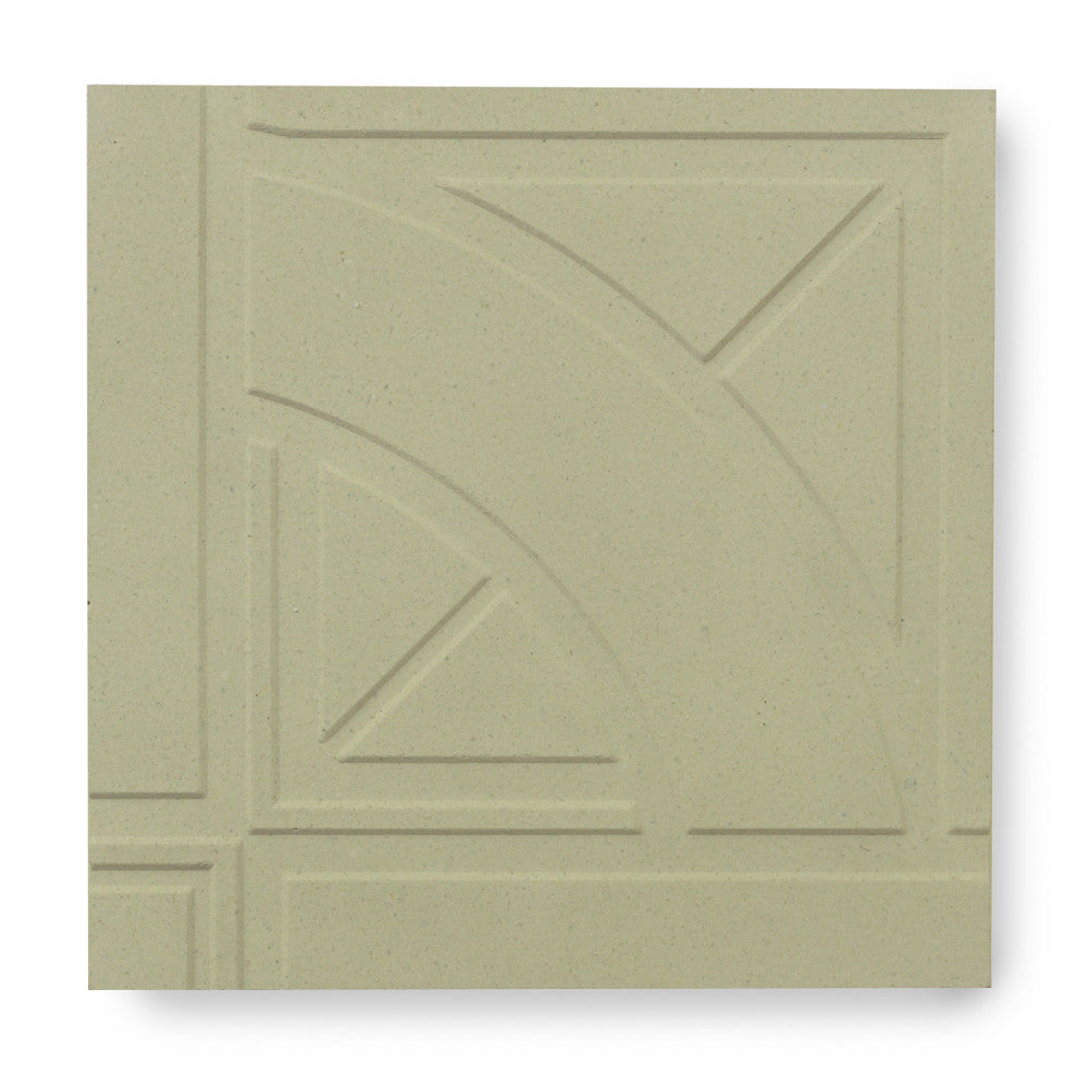 'Quarter Roundel' Mint - 3D Cement Tile (sample)