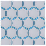 'Hex' blue luxury patterned tile