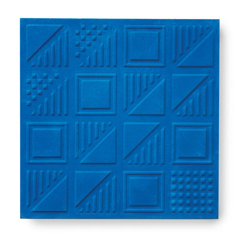 'London Chevron' Cobalt - 3D Cement Tile (sample)