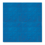 'London Chevron' Cobalt - 3D Cement Tile (sample)