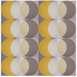 'Ellipse' grey and yellow encaustic pattern