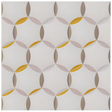 'Hex' grey and yellow encaustic pattern