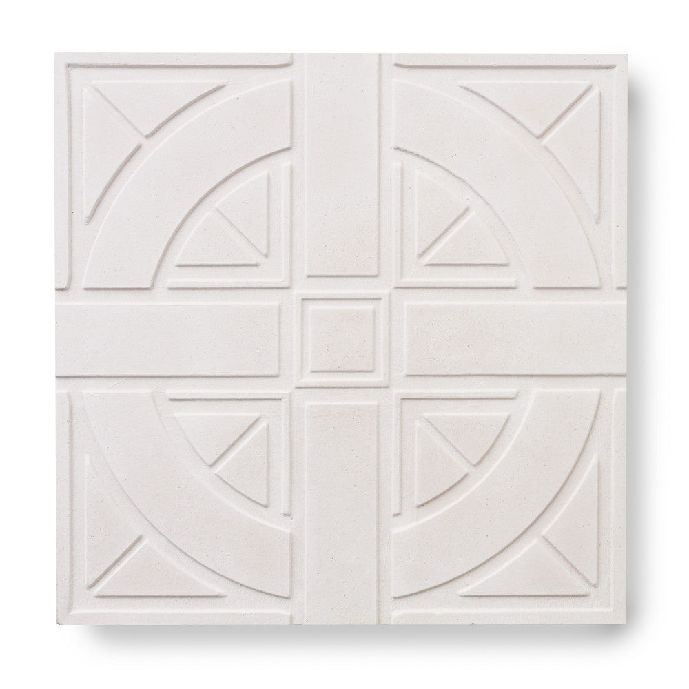 'London Roundel' White - 3D Cement Tile (sample)