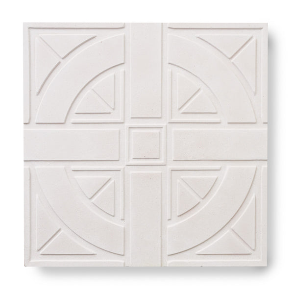 'London Roundel' White - 3D Cement Tile (sample)