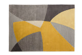 Scatter wool rug in yellow