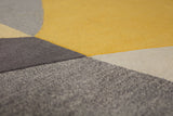 Scatter wool rug in yellow