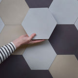 Mid Grey Cement | Hexagon - Tile (sample)