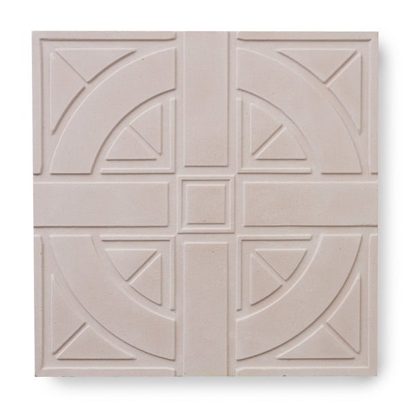 'London Roundel' Beige Pink - 3D Cement Tile (sample)