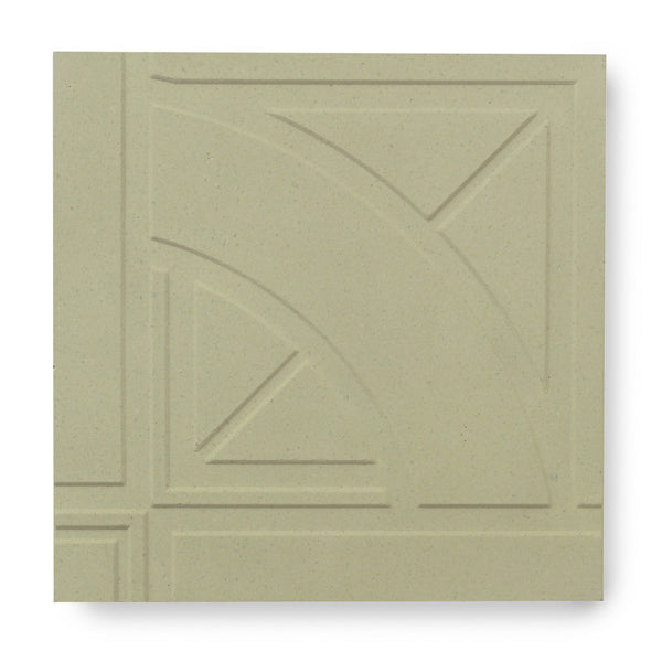 'Quarter Roundel' Mint - 3D Cement Tile (sample)
