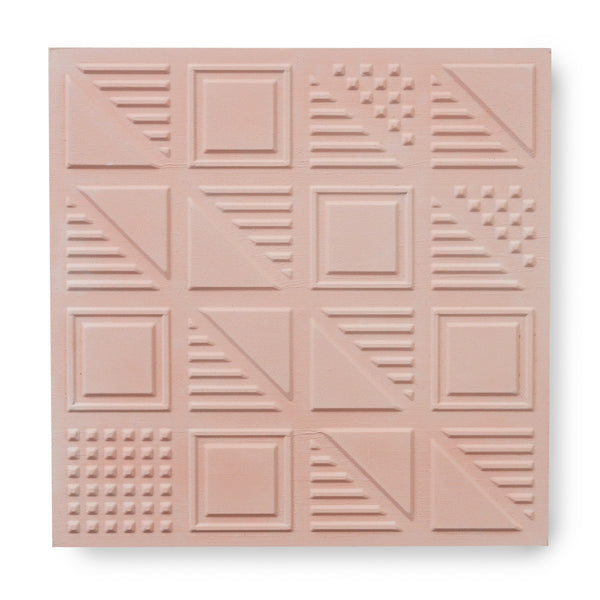'London Chevron' Blush - 3D Cement Tile (sample)