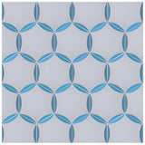 'Hex' blue luxury patterned tile 