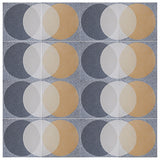 'Ellipse' light grey and yellow granito pattern