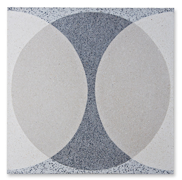 'Double Ellipse' light grey granito