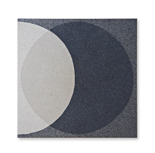 'Ellipse' Dark Grey - Terrazzo Tile (sample)