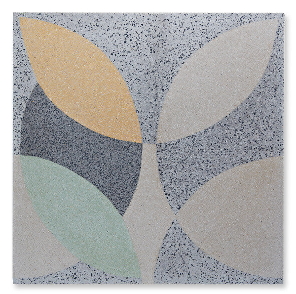 'leaf' pale yellow/mint granito