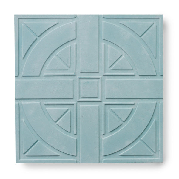 'London Roundel' Teal - 3D Cement Tile (sample)