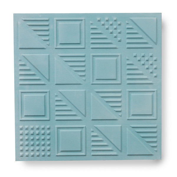 'London Chevron' Teal - 3D Cement Tile (sample)